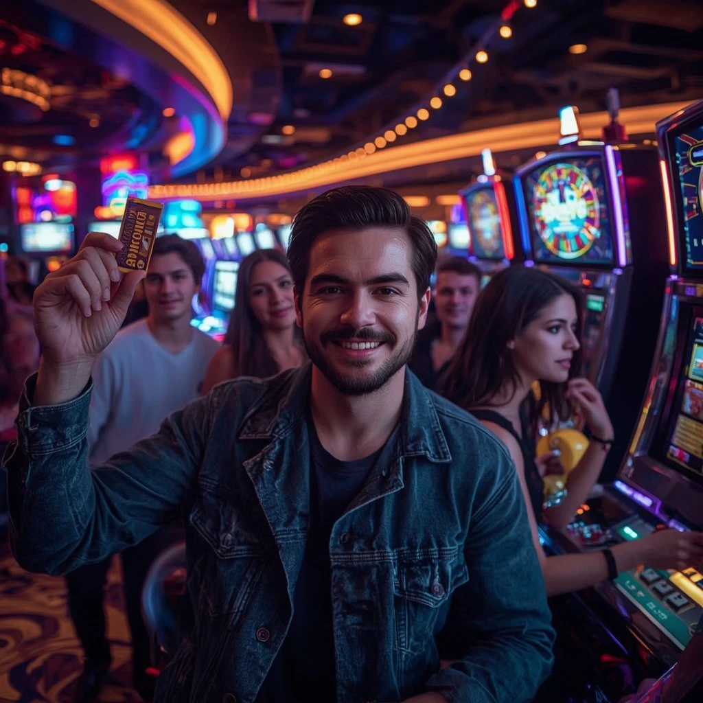 une personne tenant un bonus FELIXSPIN CASINO